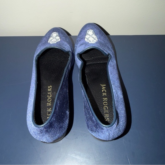Jack Rogers Blue Velvet Ginger Jar Loafers Size 6.5M - Picture 8 of 8
